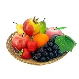 9 PCS Künstliche Früchte, Falsche Früchte für Dekoration Lebensecht,...