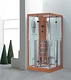 Dampfdusche Kansas mit Infrarotsauna 100x100 cm – Wellnessdusche mit...