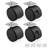 RAVN HAMAN 4er Set Möbelrollen 50 mm - Lenkrollen mit Bremse bis 30 kg pro Rad...
