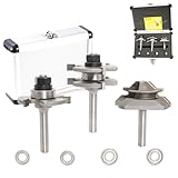 Sinoprotools 3 Stück Fräser Set, Oberfräser Set 8mm Schaft für Elektro...