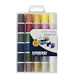 Korbond 30 Rollen Komplettes Nähgarnset - 1350 m - 30 x 45 m Rollen - 30 Farben...
