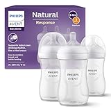 Philips Avent Babyflaschen Natural Response – 3x Babyflaschen, 260 ml, für...