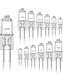 Jaenmsa G4 Halogen Light Bulbs, G4 12V 20W Light Bulbs 2 pin, Warm White 2700K...