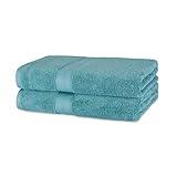 Amazon Basics Badetücher Set, 100% Bio-Baumwolle Ausbleichbeständig Saugstark,...