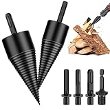 Herbst Holzspalter Bohrer 50mm + 32mm Bohrkegel Holzspalter mit 4 Bohrgriffe,...