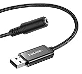 DuKabel USB Externe Soundkarte USB auf 3.5mm Klinkenbuchse (4 Pole CTIA) Stereo...