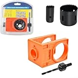 Verstellbares Türschloss-Montageset mit Führungsschablone und Bohrkrone für...