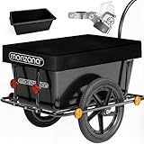 MONZANA® Fahrradanhänger mit 90L Kunststoffwanne inklusive Abdeckplane...