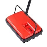 VEVOR Teppichkehrer Teppichbodenkehrmaschine manuell, Bodenkehrer mit 300 ml...