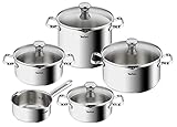 Tefal Duetto Topfset Induktion 9-teilig, robuster und hochwertiger Edelstahl,...