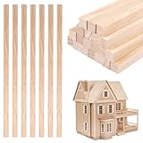 20 Stück Holzleisten Quadratisch 1,2 x 1,2 x 30 cm, Holzklötzchen zum Basteln,...