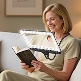 NZQXJXZ 5X Hands Free Lupe mit Licht hängenden Hals, 43 LED Flexible...