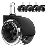 Vortix 5 Stück Bürostuhl Rollen 11mm x 22 mm,Rollen für Bürostühle, Super...