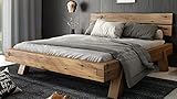 Generic Bett Futonbett Balkenbett Rustic-Eiche massiv Holz geölt Schlafzimmer...