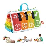 Fisher-Price Kick & Play Soft Piano - Weiches und tragbares Pianospielzeug,...