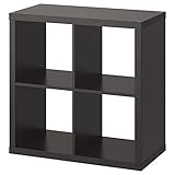 IKEA Kallax Regal schwarz-braun, Größe: Breite: 77 cm, Tiefe: 39 cm, Höhe: 77...