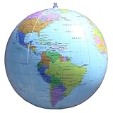 VAEIORP 1 Pcs 16 Zoll Erde Globus Weltkugel aufblasbar Geographie Weltkarte...