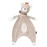 Fehn Schmusetuch Baby fehnNATUR Teddybär mit Bio Baumwolle - Schnuffeltuch für...