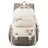 JANSBEN Schulrucksack Mädchen Teenager Schulranzen Jungen Wasserdicht Rucksack...