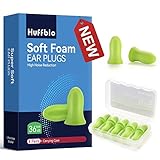 HUFFBIO Dichte-Adaptive Akustik-Schaum-Ohrstöpsel Zum Schlafen - Laborgeprüfte...