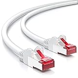 deleyCON 1m Netzwerkkabel Cat6-1000 Mbit (Kupfer, S/FTP, Halogenfrei) RJ45...
