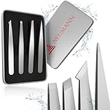 NEUMANN® Pinzetten-Set (rostfreier Edelstahl) zum entfernen von Augenbrauen und...