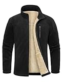 TOMEEK Fleecejacke Herren Full Zip Winter Thermojacke Outdoor Jacken für Herren...