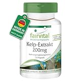 Fairvital | Kelp Extrakt 200mg - HOCHDOSIERT - vegan - 120 Kapseln - 300µg Jod...