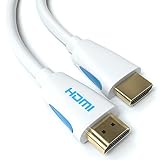 JAMEGA 4m HDMI-Kabel 2.0 Weiß Ultra-HD 4K@60Hz High-Speed Ethernet-Cable HDR...