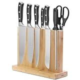 Duscdesp Messerblock Magnetisch Holz Bambus, Doppelseitiger Magnet Messerhalter...