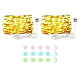 2 Stück LED Lichterkette, 20LED 2M / 6.56Ft USB lichterkette außen/innen...