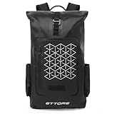 Ettore Fahrradrucksack 100% Wasserdicht Dry Bag Roll Top – Schwarz – Echo...