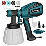 Farbsprühsystem, 700W HVLP Elektrische Spritzpistole, 1200ML Behälter, 1000...