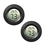 JEDEW 2-Pack Mini Digital Hygrometer Gauge Indoor Thermometer, Temperature...