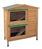 Kerbl Pet Kaninchen Nagerhaus Appartement, 118x61x130 cm, Hasenstall mit 2...
