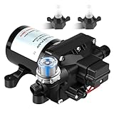 Selbstansaugende 12V Wasserpumpe für Wohnmobile, 4008-101-E65 Druckwasserpumpe...