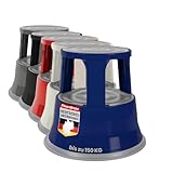 Floordirekt Rollhocker, Tritthocker, Elefantenfuß - Hocker aus Stahl bis 150kg...