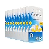 audibene Hörgerätebatterien Typ 10 gelb, Batterien für Hörgeräte 60 Stück...