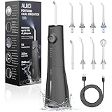 Munddusche Kabellos, AUIEI Elektrische Zahnreiniger Tragbar Waterflosser 5 Modi...