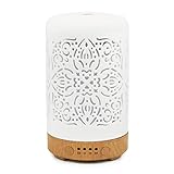 Earnest Living Aroma Diffuser für Ätherische Öle 100 ml - Weißer Keramik...