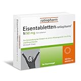 Eisentabletten-ratiopharm® N 50 mg Filmtabletten. Eisenmangel ausgleichen und...