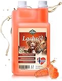 Martenbrown® 1 Liter Norwegisches Premium Lachsöl für Hunde, Pferde und...