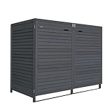 Mülltonnenbox Mülltonnenverkleidung ADRIA24 für 2 Tonnen240L imprägniert in...