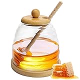 WPPQWP 500ml Honiggläser, Honigspender, Honigglas mit Honiglöffel, Honigglas...