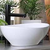 Waschbecken24 Premium Ovales Waschbecken mit Lotus-Effekt – Aufsatzwaschbecken...