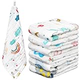 AYESY Musselintücher für Babys,6 Stück 30cm x 30cm Spucktücher Baby,Weicher...