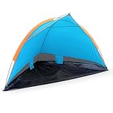 Blumixx Strandmuschel UL Türkis - UV-Schutz Zelt für Strand und Park, Leicht...