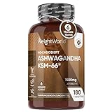 Ashwagandha KSM-66-1500mg Wurzelextrakt pro Tablette - 6 Monate Vorrat - 180...