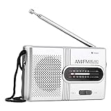 Tragbares Radio AM/FM, Klein Radio, Mini Radiospieler Batteriebetrieben Mit...