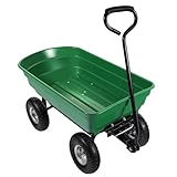 Wiltec Gartenwagen mit Kippfunktion bis 240 kg, Handwagen mit 75 l Volumen,...